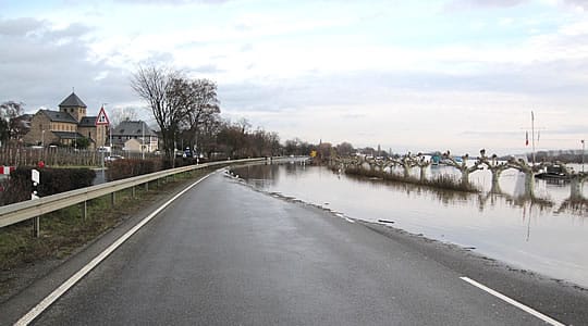 Hochwasser am Rhein