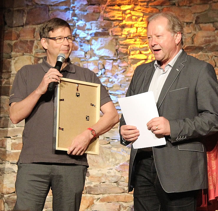 Frank Förster mit Wolfgang Junglas bei der Preisverleihung